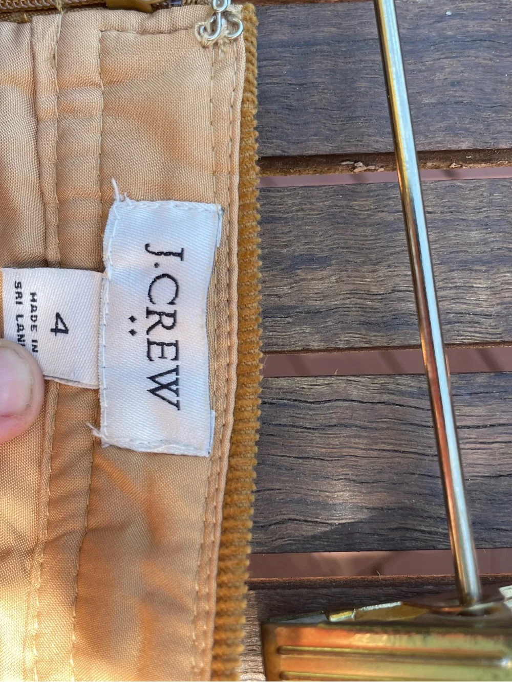J. Crew Mustard Yellow Corduroy Button-Front Mini Skirt